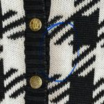 Vintage‎ Houndstooth Cardigan Sweater Womens XL Oversized Gold Buttons Old Money Black Size 16P Photo 8