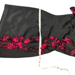 IvaNova Designer One Sleeve Black With Red Ruffle Cocktail Party Mini Dress SZ 4 Photo 3