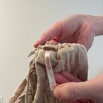 Free People  Marina Puff Sleeve Tan Open Back Mini Dress Photo 3