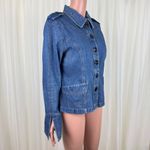 Forenza Women's Y2K Lightweight Denim Jean Jacket Size 12 Blue Western Photo 5