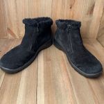 Rieker Tex Sz‎ 38 Waterproof Suede Leather Winter Ankle Boots Zip Faux Fur Black Size 7.5 Photo 1