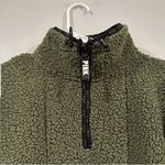 PINK - Victoria's Secret Victoria’s Secret VS Pink Green Sherpa 1/4 Zip XS Photo 3