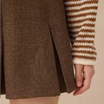 RIHOAS Brown Striped Pleated Mini Skirt Size M Photo 1