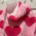 Women’s Plush Hooded Jacket Size Large Pink Hearts Size M Photo 8