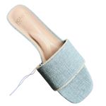 Jones New York  Blue Denim Mules 7.5 Photo 2