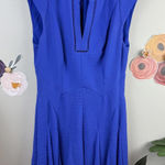 Rebecca Taylor Blue Crepe Gauze Tiered Dress - Size - 0 Photo 0