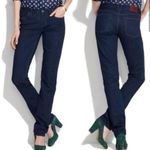 Madewell  Dark Wash Denim Rail Straight Leg Low Rise Jeans Size 27x34 Photo 6