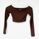 Aerie Smoothez‎ by  Off the Shoulder Top XS Brown Photo 1