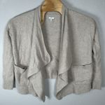 Vince Wool Cashmere Blend Beige Open Drape Front Cardigan Sweater Womens XS Photo 0