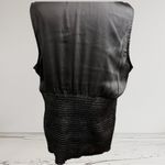 Bisou Bisou  Black Satin Dressy Sleeveless Blouse Size XL Photo 2
