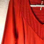 Free People  Red Parisian Night top  Size large Photo 3