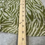 Joie  Button Front Shirt Womens Medium Green White Zebra Print Fairy Layered Photo 14