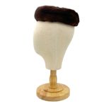 Vintage 1950s Anne’s San Carlos Mink Fur Pillbox Hat Brown Bow Detail Classic Photo 6