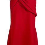 Halston Heritage Halston One Shoulder Regina Mini Sheath Holiday Party Cocktail Dress Red Size 16 Photo 0