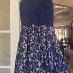 Crystal Doll Navy blue floral dress Photo 0