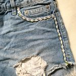 Free People Distressed Jean Denim Shorts Photo 3