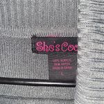 she's cool  Gray Knit Short Sleeve Turtleneck Sweater Dress Women's Size Large Photo 3