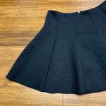 Topshop  Black Pleated Flared Mini Skirt Zipper Closure Womens Size 8 Mid Rise Photo 1