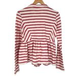 Free People  Striped Peplum Jacket size XS Long Sleeve Zip Up Photo 8
