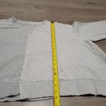 Free People  Rework It Reverse It Oversized Sweatshirt Distressed Grey size XS Photo 11