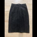 SpringWest Size 5/6 Suede Leather Black Suede‎ Skirt Photo 3