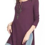We The Free  Free People Women's Plum Thermal Top Long Sleeved Gwen Tunic Sz M Photo 0