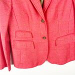 Lands' End LANDS’ END 100% Wool Plaid Lined Long Sleeves Double Button Blazer, Size 8P Photo 12