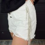 *NEW* Savannah Jane Rhinestone Denim Shorts White Size 1X Photo 0