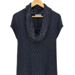 Classiques Entier 100% Merino Wool Cable Knit Cowl Neck Sweater Dress M Gray Photo 1