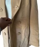 Gallery  Camel Tan Color Wool Blend Pea Coat Size M Fall Winter Photo 3