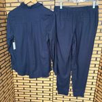 Needle & Cloth Navy Linen‎ Blend Button Down Shirt And Jogger Set Size XS Photo 1