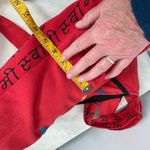 The Collection Royal crossbody bag 100% cotton boho festival made in Nepal. Red Photo 5