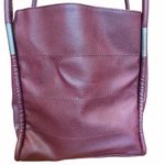 Neiman Marcus Purse Burgundy Faux Leather Tote Maroon Shoulder Bag Photo 1