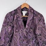 Coldwater Creek Vintage Y2K Jacket Womens 8P Purple Paisley Forest Fairy Lined Photo 1