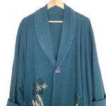 Vintage Blue Fish 1996 Phoenician Jacket Abstract Viridian Lagenlook O/S Size undefined Photo 1