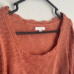 LC Lauren Conrad  Square Neck Coral Knit Sweater Size Small Photo 3
