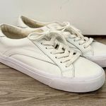 Madewell Sidewalk Low-Top Sneakers in Leather in Pale Parchment White Size 6.5 Photo 2