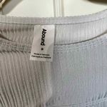 Abound  Women's Silver Ribbed Knit Long‎ Sleeve Crop Top Cutout Front Size S Photo 1