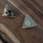 Vintage Sand & Seashell Resin Triangle Earrings Multiple Photo 3