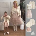 Chicwish Womens soft heart shaped balls Thick open Cardigan Sweater ivory cream Photo 4