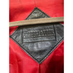 Preston & York  Genuine Lambskin Leather Jacket Black Zip Front XL Vintage Moto Photo 6