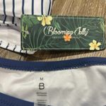 Blooming Jelly  Striped Bikini Top and Blue Bottom Set - NWT Photo 1