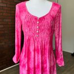 New Direction Hot Pink Tie Dye Blouse Photo 0