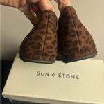 Sun + Stone Womens Shoes Eliana Slip On Brown Ballet Flats 9W Leopard Size 9 Photo 7
