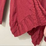 Lucky Brand  Lucky Lotus Burgundy Waterfall Front Cardigan Sweater Womens S Boho Photo 4