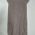 Lungo‎ L’arno Italian Linen Cap Sleeve Shift Dress Size Small Tan Photo 0