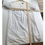 J.Crew Bell Sleeve Dress With Fringe Dot Marine Salt Ivory Size 8 Lined Preppy Photo 8