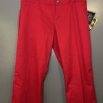 Dickies Girl Pants Womens 13 Red Bull Pant Mid Rise Boot Cut 33 Inseam NHH1011 Photo 0