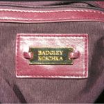 Badgley Mischka Burgundy Leather Shoulder Bag Tote Side Pockets Hang Tag XC Photo 7