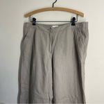 Chico's Chico’s Linen Wide Leg Pants size L (2) Beige Photo 8